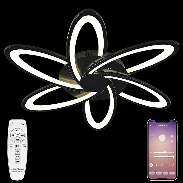 Потолочная светодиодная люстра Natali Kovaltseva High-Tech Led Lamps 82008 Black