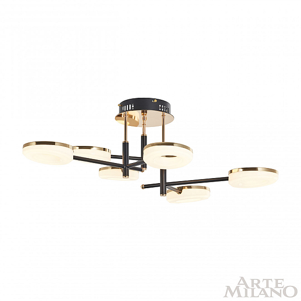 Потолочная светодиодная люстра Arte Milano Ferrara72999 272999/6 BK/GD