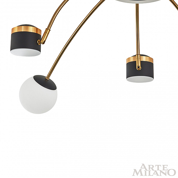 Потолочная светодиодная люстра Arte Milano Ferrara71040 272040/10 BK/GD