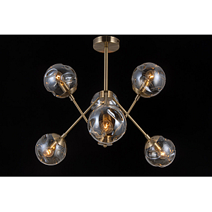 Люстра на штанге Natali Kovaltseva MOLECULE 81045-6C ANTIQUE BRASS