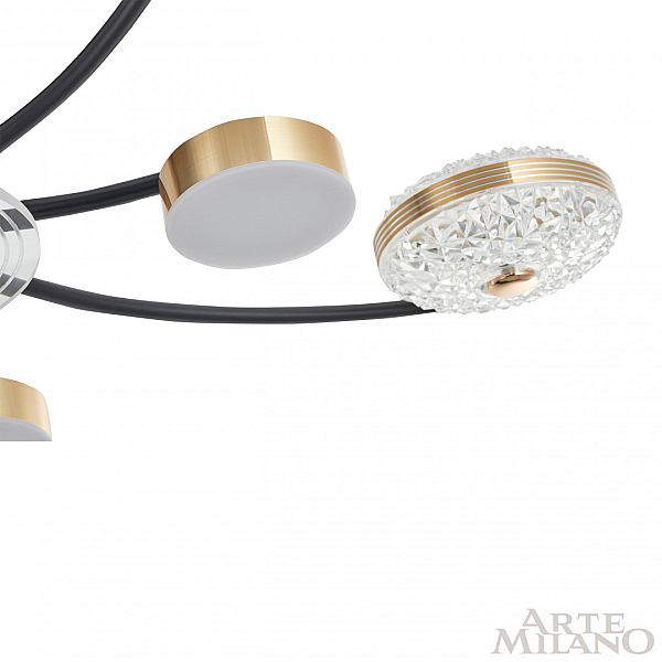 Потолочная люстра Arte Milano Ferrara 279169/4+4 BK/GD