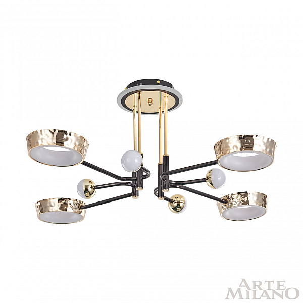 Потолочная люстра Arte Milano Ferrara 273210/8 BK/GD