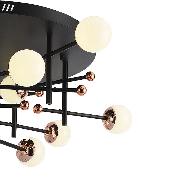 Потолочная люстра Natali Kovaltseva LED LAMPS 81344 GOLD BLACK
