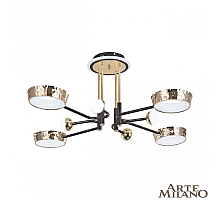 Потолочная люстра Arte Milano Ferrara 273210/8 BK/GD