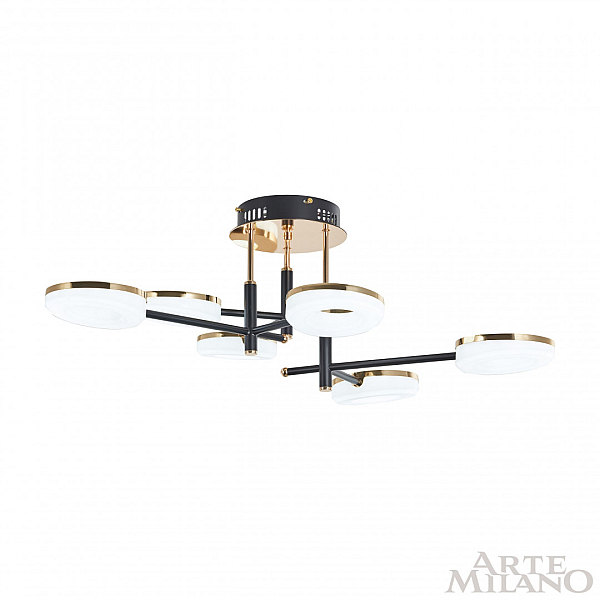 Потолочная светодиодная люстра Arte Milano Ferrara72999 272999/6 BK/GD