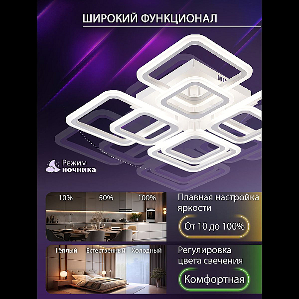 Потолочная люстра Natali Kovaltseva Spektr LED LAMPS 81108/4C
