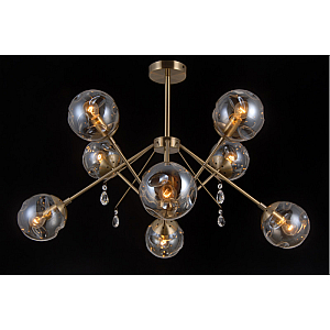 Люстра на штанге Natali Kovaltseva MOLECULE 81045-8C ANTIQUE BRASS