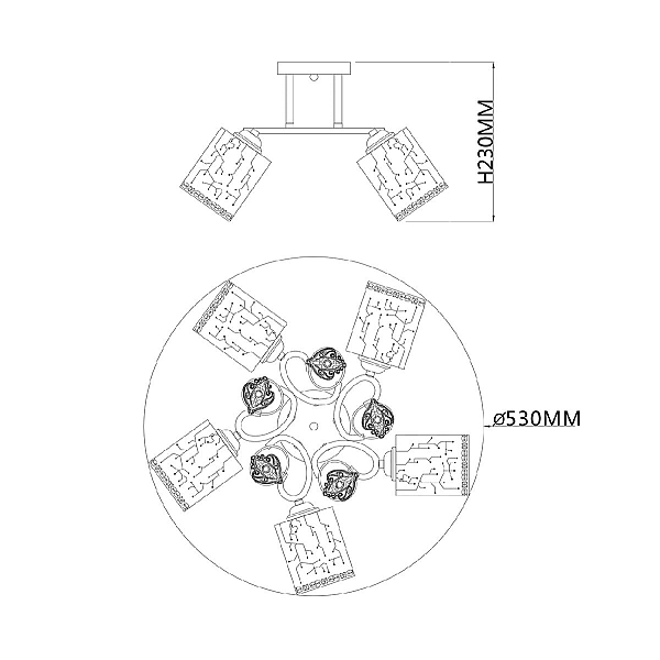 Потолочная люстра Escada Neulia 1118/5PL