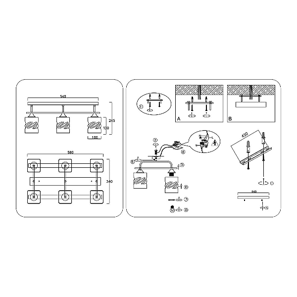 Светильник потолочный Ambrella light TRADITIONAL TR3033250