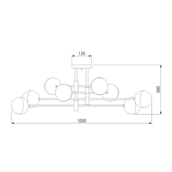 Потолочная люстра Eurosvet Nuvola 70129/8 хром Smart a057082