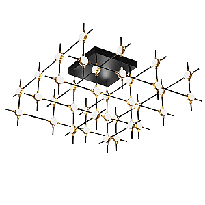 Потолочная люстра DeLight Collection Molecular MX18001067-36A black/gold