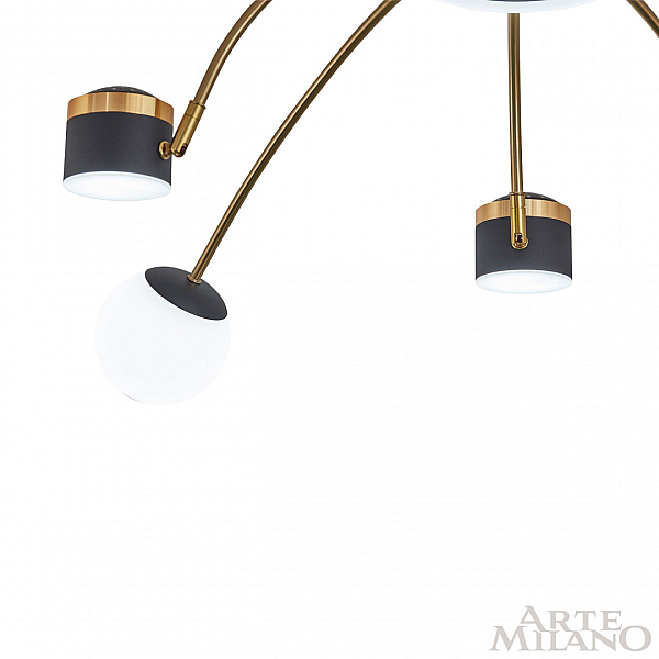 Потолочная светодиодная люстра Arte Milano Ferrara71040 272040/10 BK/GD