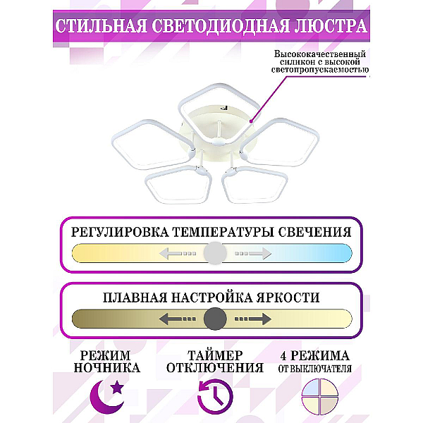 Потолочная люстра Natali Kovaltseva LED LAMPS 81209