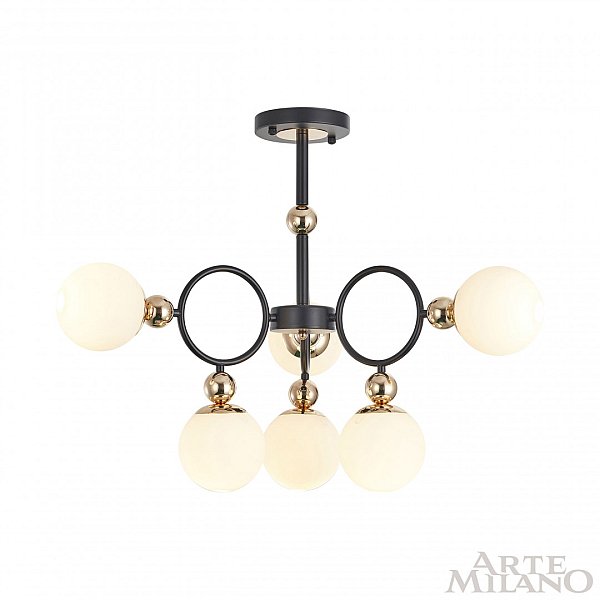 Потолочная люстра Arte Milano Neapolis 274307/6 BK/GD