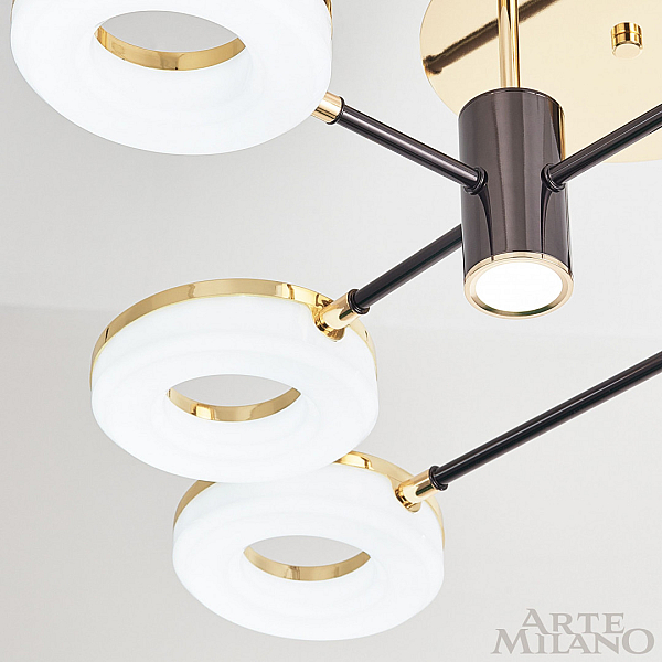 Потолочная светодиодная люстра Arte Milano Ferrara71399 271399/6 BK/GD