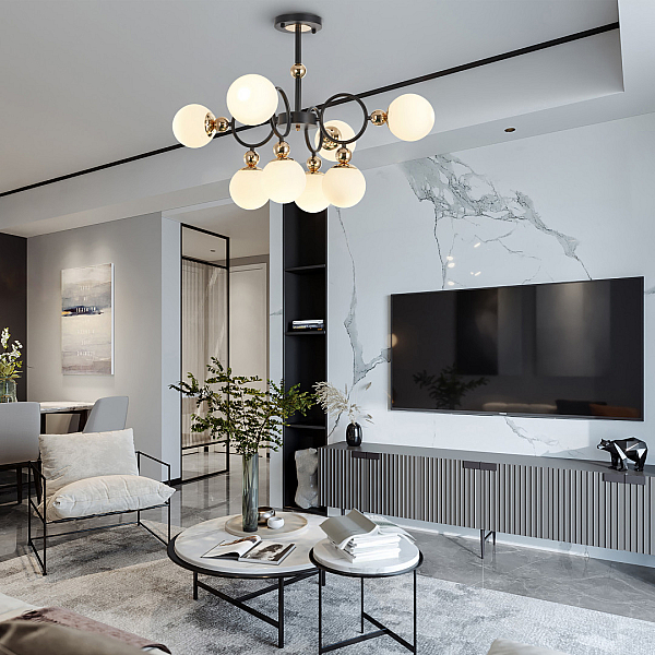 Потолочная люстра Arte Milano Neapolis 274307/8 BK/GD