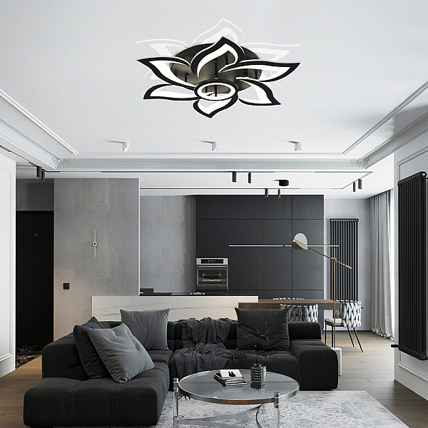 Потолочная люстра Natali Kovaltseva OLIMP HIGH-TECH LED LAMPS 82020 BLACK