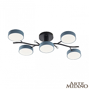 Потолочная люстра Arte Milano Ferrara 256606/5 Bk/Gr