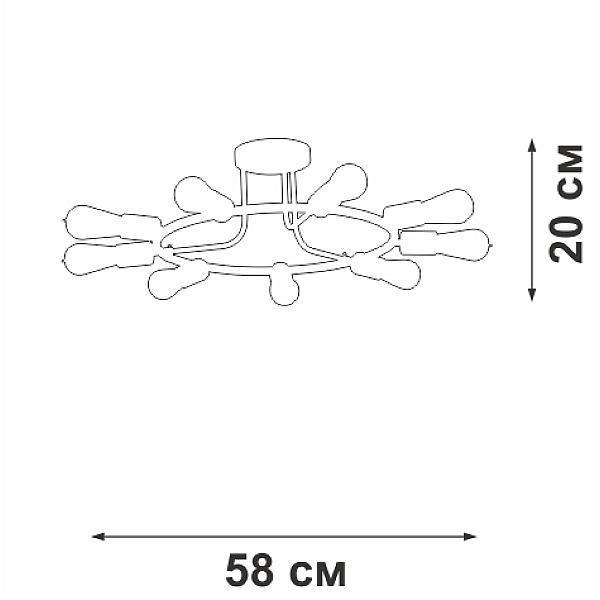 Потолочная люстра Vitaluce V3797-1/9PL