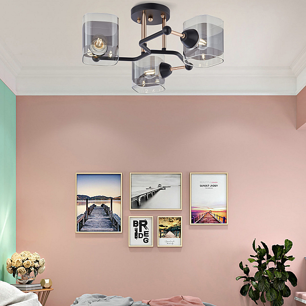 Потолочная люстра Arte Milano Amalfi 324308/3 BK+FG