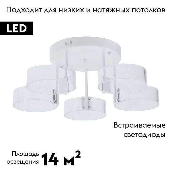 Потолочная светодиодная люстра MyFar Vinsent MR1871-5CL