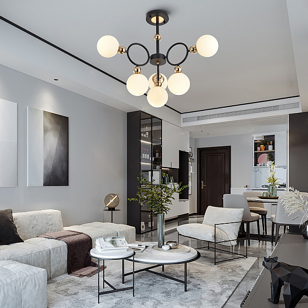 Потолочная люстра Arte Milano Neapolis 274307/6 BK/GD