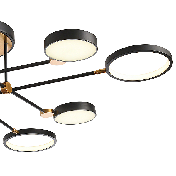 Потолочная люстра Natali Kovaltseva LED LAMPS 81102/6C BRASS BLACK