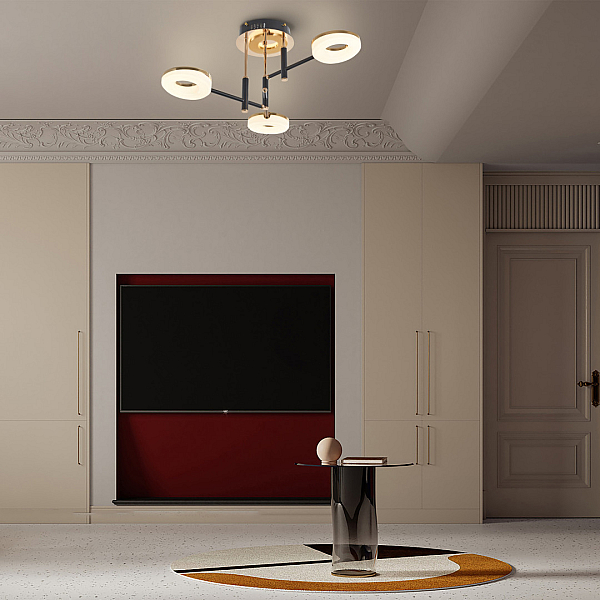 Потолочная люстра Arte Milano Ferrara 272999/3 BK/GD