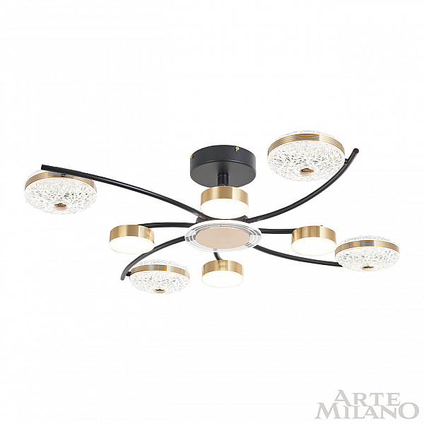 Потолочная люстра Arte Milano Ferrara 279169/4+4 BK/GD