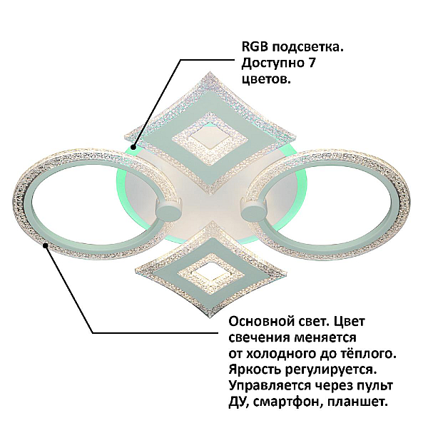 Потолочная люстра Natali Kovaltseva HIGH-TECH LED LAMPS 82014