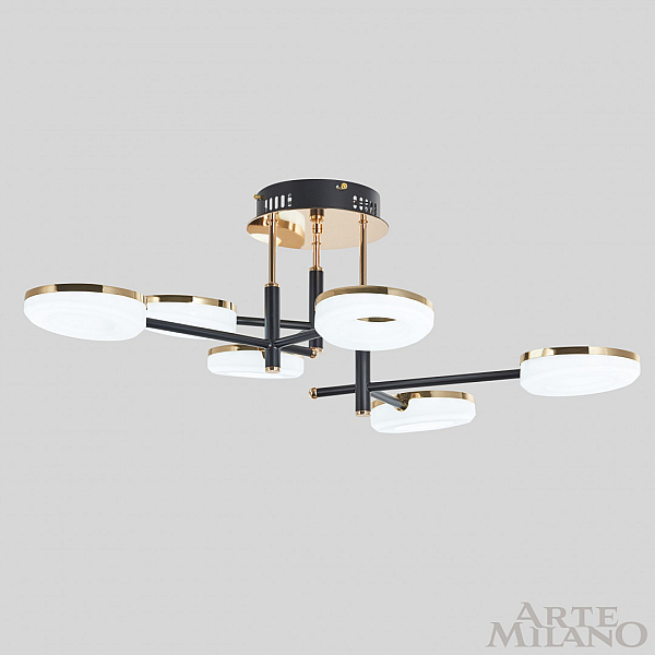Потолочная светодиодная люстра Arte Milano Ferrara72999 272999/6 BK/GD