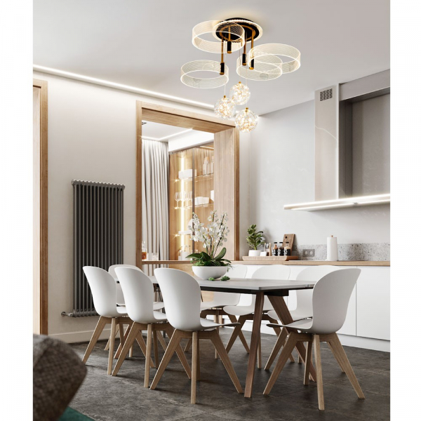 Потолочная люстра LED4U L1040-750 BK Потолочная люстра LED4U L1040-750 BK