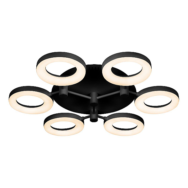 Потолочная светодиодная люстра iLedex Jomo FS-014-X6-(B) 72W BK
