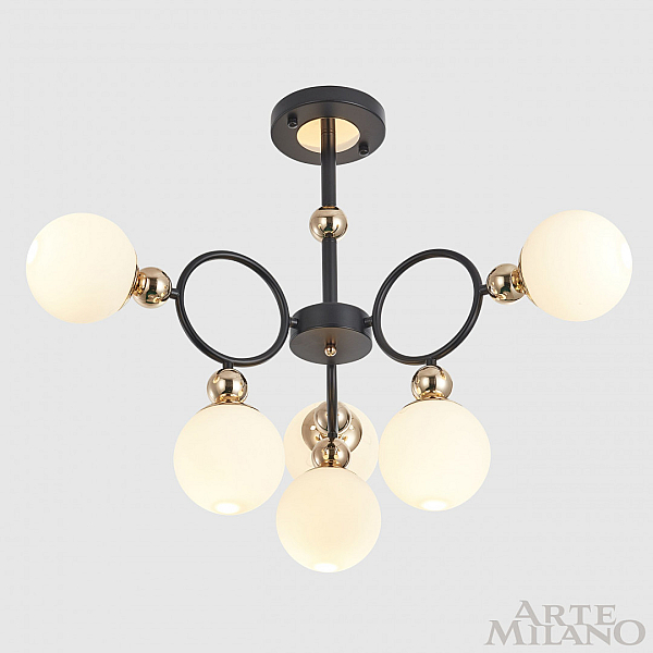 Потолочная люстра Arte Milano Neapolis 274307/6 BK/GD