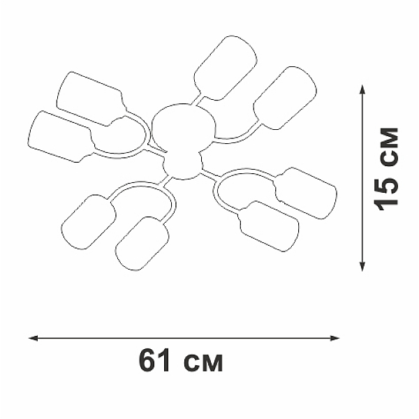 Потолочная люстра Vitaluce V2822-1/8PL