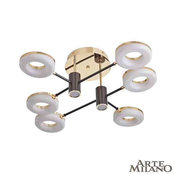 Потолочная светодиодная люстра Arte Milano Ferrara71399 271399/6 BK/GD