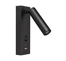 Спот Arlight SP-BED-CHARGE-BUILT-S80x230-3W Warm3000 (BK, 20 deg, 230V, USB-A, USB-C) 046880