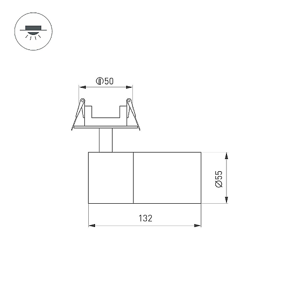 Встраиваемый спот Arlight LGD-ARTEMIS-BUILT-FLAP-R55-12W Day4000 051798