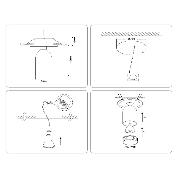 Встраиваемый спот Ambrella Light Move TA1272