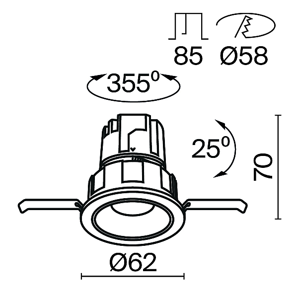 Встраиваемый светодиодный светильник Maytoni Technical Wise DL057-7W4K-W