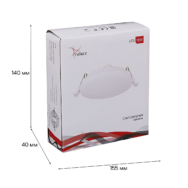 Светодиодная панель Reluce 70605-9.0-001OL LED18W WH 4000K
