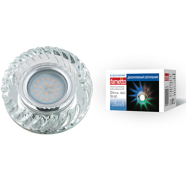 Встраиваемый светильник Fametto Luciole DLS-L123 GU5.3 GLASSY/CLEAR/RGB UL-00000374