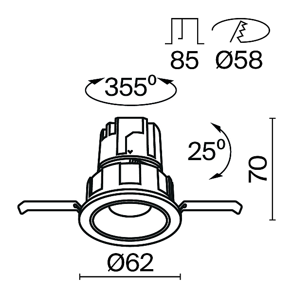 Встраиваемый светодиодный светильник Maytoni Technical Wise DL057-7W3K-W