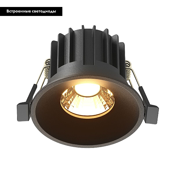 Встраиваемый светодиодный светильник Maytoni Technical Round DL058-12W2.7K-B