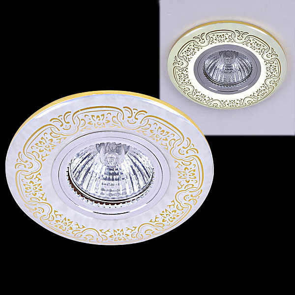 Встраиваемый светильник Reluce 09502-9.0-001MN MR16+LED3W WH/GD