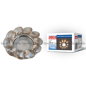 Встраиваемый светильник Fametto Peonia DLS-P114 GU5.3 CHROME/COGNAC