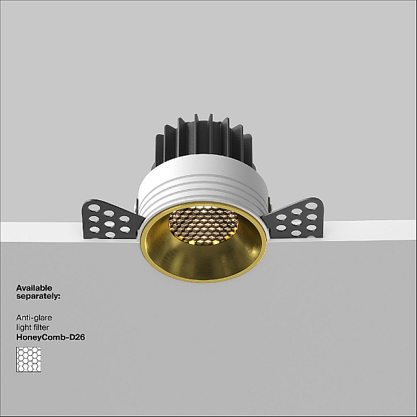 Встраиваемый светодиодный светильник Maytoni Round DL058-12W3K-TRS-BS