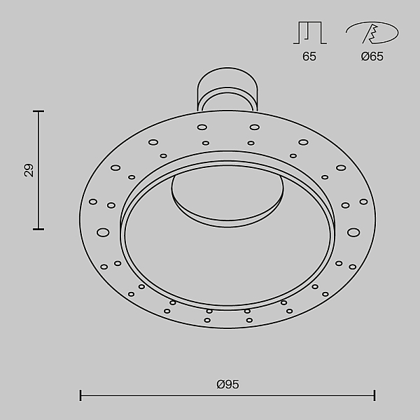 Встраиваемый светильник Maytoni Technical Downlight Share DL126-GU10-TRS-W