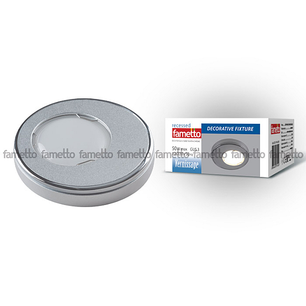Встраиваемый светильник Fametto Vernissage DLS-V104 GU5.3 SAND SILVER+CHROME 10736