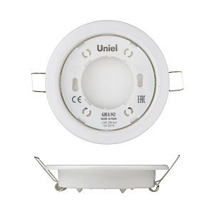 Встраиваемый светильник (UL-00005051) Uniel GX53/H2 White 10 Prom